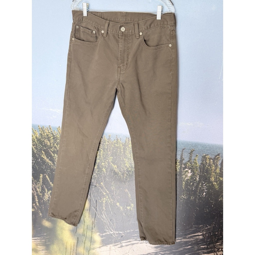 Levi's 513 Mens Straight Leg Corduroy Jeans Pants Brown Mid Rise Zip Fly W33 L32